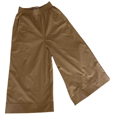 Pre-owned Minimum Trousers In Camel