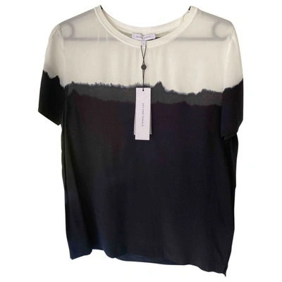 Pre-owned Second Female Navy Viscose Top