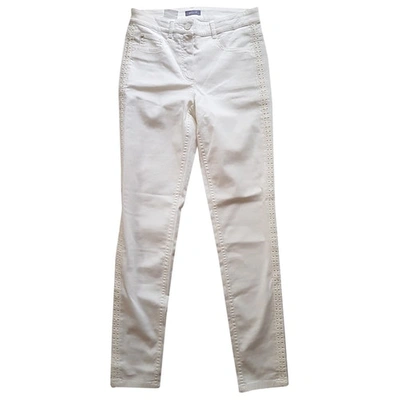 Pre-owned Basler Slim Jeans In White