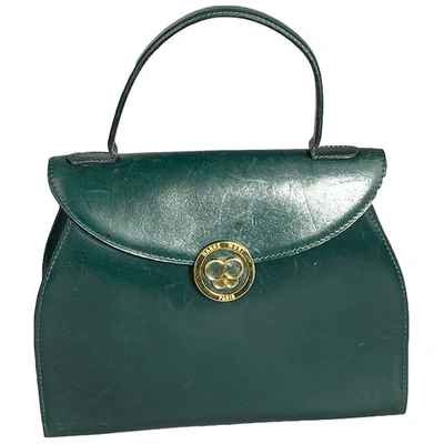 Pre-owned Hanae Mori Leather Handbag In Green