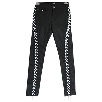 Pre-owned Moschino Love Slim Jeans In Black