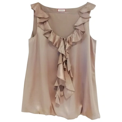 Pre-owned Max & Co Silk Top In Beige