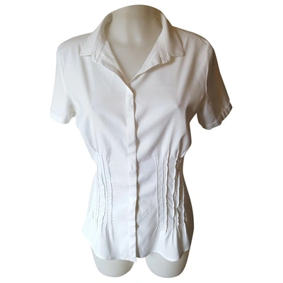 Pre-owned Max & Co White Cotton Top
