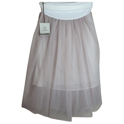 Pre-owned Cappellini Mid-length Skirt In Beige