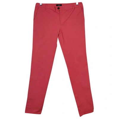 Pre-owned Apc Chino Pants In Pink