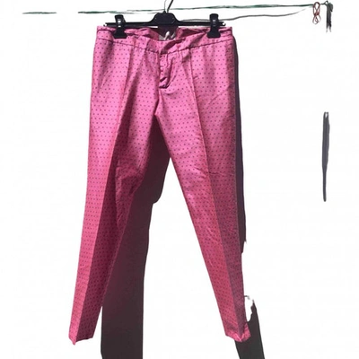 Pre-owned Brooksfield Silk Trousers In Pink