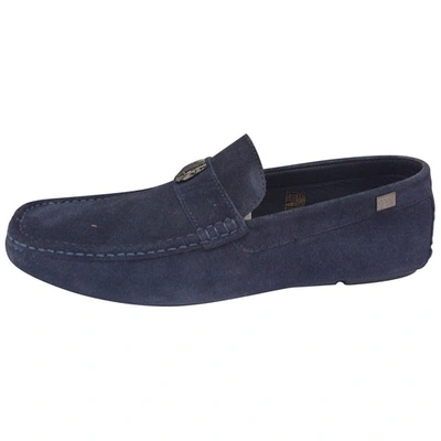 Pre-owned Class Cavalli Flats In Navy