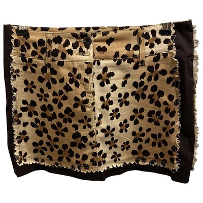 Pre-owned Moschino Love Mini Skirt In Brown