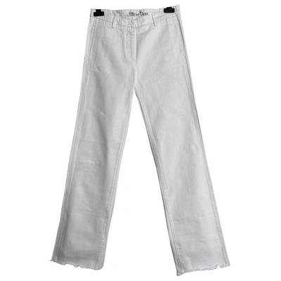 Pre-owned Attic And Barn Straight Pants In White
