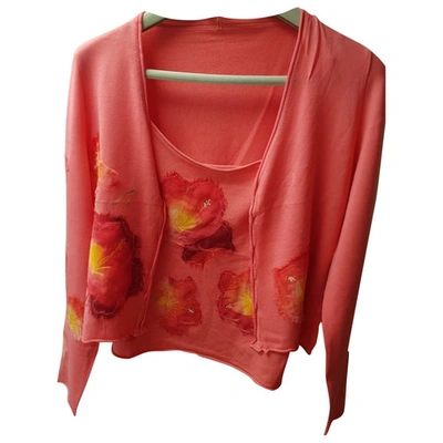 Pre-owned Class Cavalli Orange Polyester Top