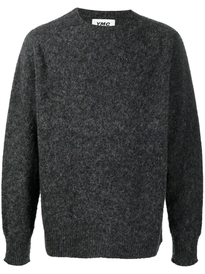 Ymc You Must Create Spinners Lambswool Knit Jumper In Grey