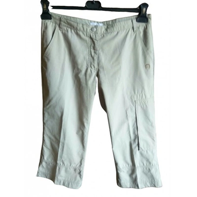 Pre-owned Aigner Chino Pants In Khaki