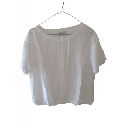 Pre-owned Max & Co Silk Blouse In White