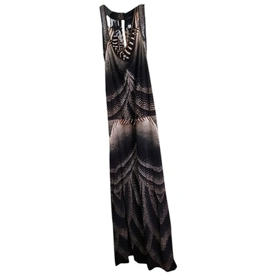 Pre-owned Class Cavalli Maxi Dress In Brown