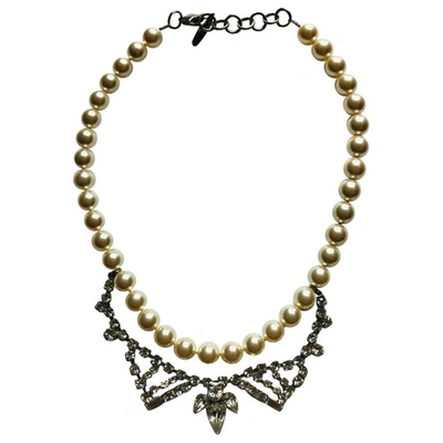 Pre-owned Joomi Lim Necklace In Beige