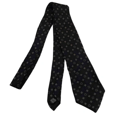 Pre-owned Agnès B. Silk Tie In Black
