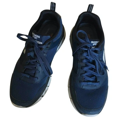 Pre-owned Skechers Cloth Low Trainers In Navy