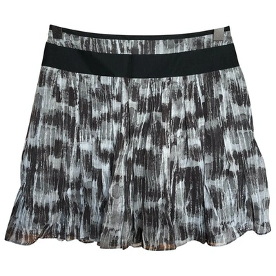 Pre-owned Max & Co Silk Mini Skirt In Grey