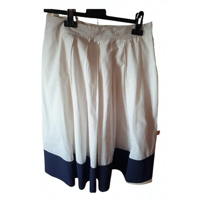 Pre-owned Max & Co Maxi Skirt In White