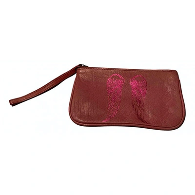 Pre-owned Berenice Leather Clutch Bag In Pink