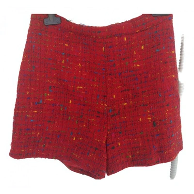 Pre-owned Max & Co Wool Mini Short In Red