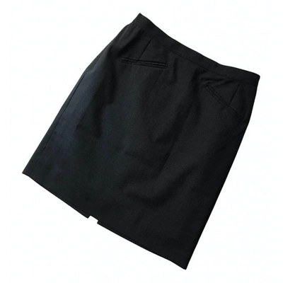 Pre-owned Agnès B. Wool Skirt In Anthracite