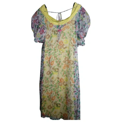Pre-owned Ikks Silk Mid-length Dress In Other