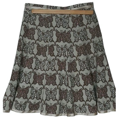 Pre-owned Berenice Mini Skirt In Grey