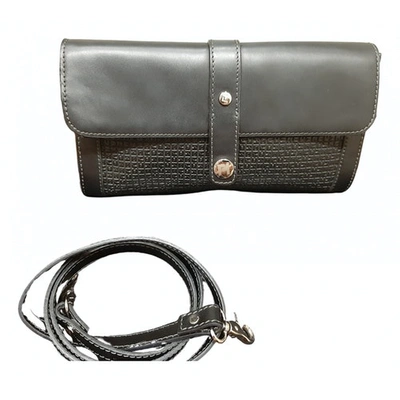 Pre-owned Ted Lapidus Leather Clutch Bag In Black
