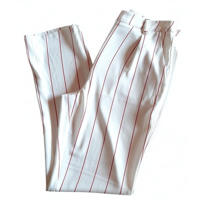 Pre-owned Silvian Heach Straight Pants In White