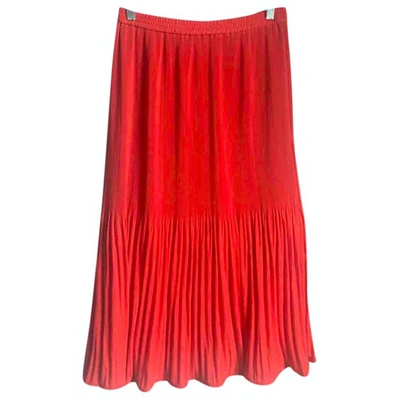 Pre-owned Selected Mid-length Skirt In Red