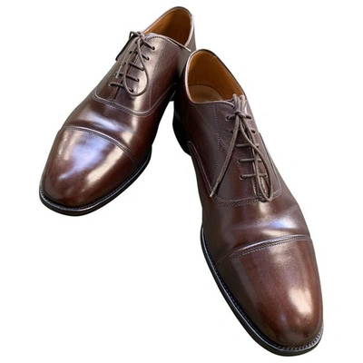 Pre-owned Brooksfield Leather Lace Ups In Brown