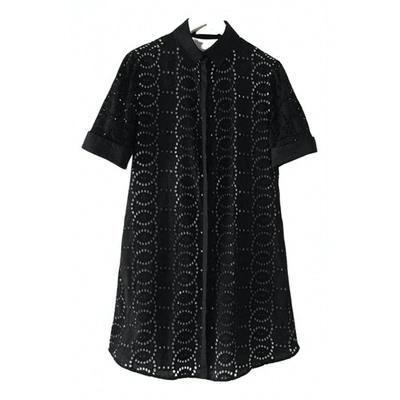 Pre-owned Anne Fontaine Lace Blouse In Black