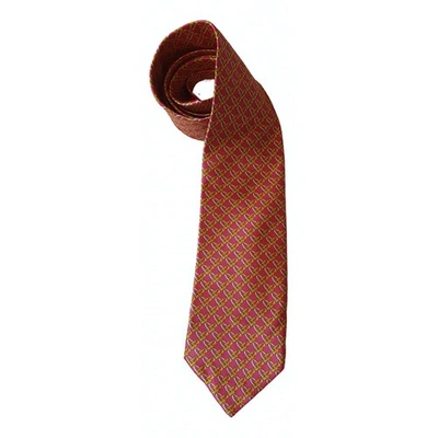 Pre-owned Zilli Silk Tie In Pink