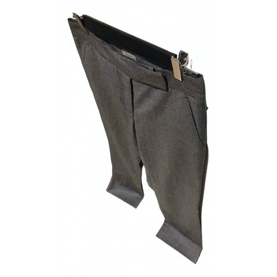 Pre-owned Gant Wool Trousers In Grey