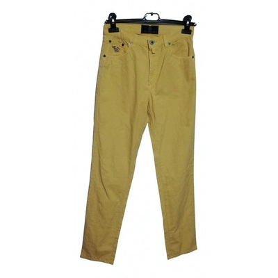 Pre-owned Gant Straight Pants In Yellow