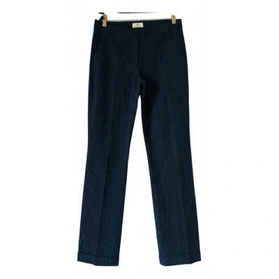 Pre-owned Aigner Trousers In Blue