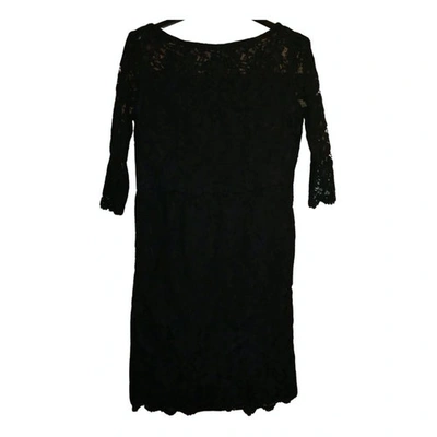 Pre-owned Byblos Lace Mini Dress In Black