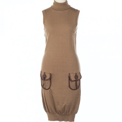 Pre-owned Galliano Wool Mid-length Dress In Brown