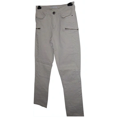 Pre-owned Ikks Slim Pants In Beige