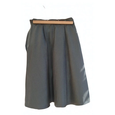 Pre-owned Aigner Silk Mid-length Skirt In Green