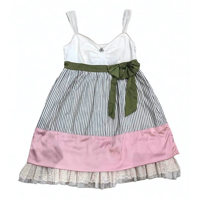 Pre-owned Galliano Silk Mini Dress In Multicolour