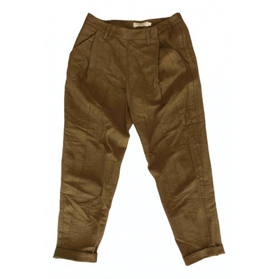 Pre-owned Rabens Saloner Trousers In Khaki