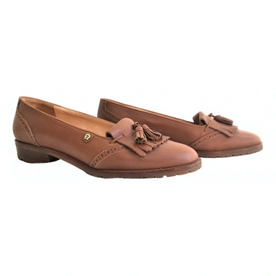 Pre-owned Aigner Leather Mules & Clogs In Brown