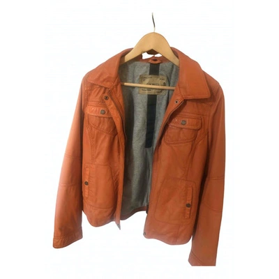 Pre-owned Oakwood Leather Jacket In Orange
