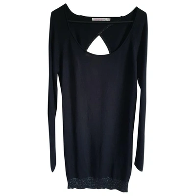 Pre-owned Berenice Silk Mid-length Dress In Black