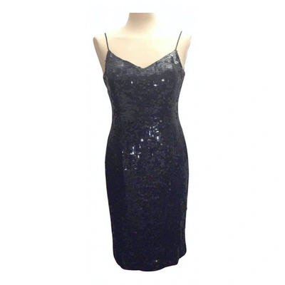 Pre-owned Basix Silk Mid-length Dress In Black