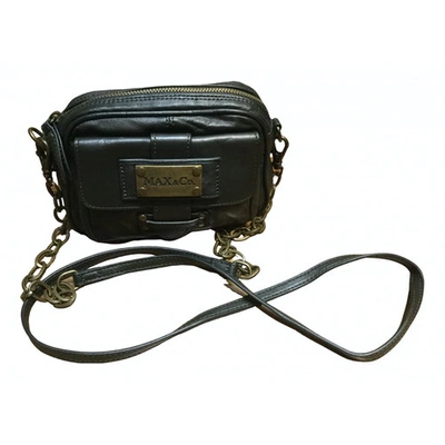 Pre-owned Max & Co Leather Mini Bag In Black