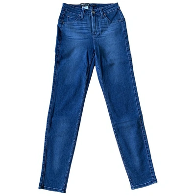 Pre-owned Lee Navy Cotton - Elasthane Jeans