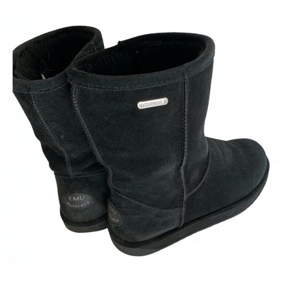 Pre-owned Emu Australia Snow Boots In Black